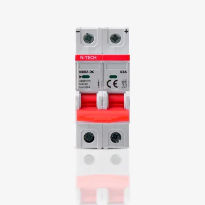 N-Tech N8BZ 2 Pole 63A DC MCB Overload & Short-Circuit Protection
