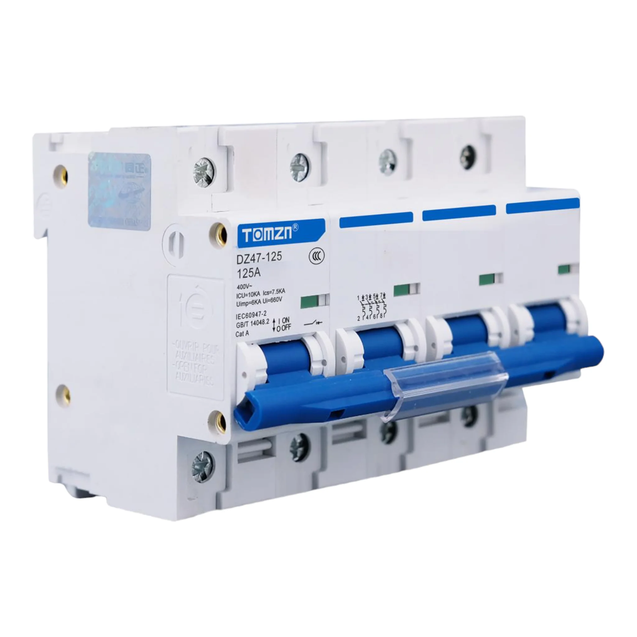 Tomzn 4 Pole 63A AC MCB Circuit Breaker - Image 2