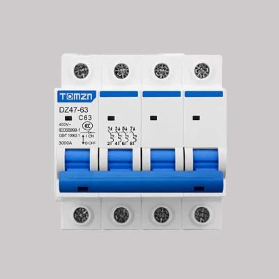 Tomzn 4 Pole 63A AC MCB Circuit Breaker